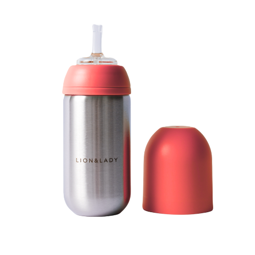 Lion and Lady Stainless Steel Straw Cup (350ML)