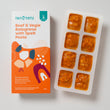 Load image into Gallery viewer, Stage 3 beef bolognaise with spelt pasta containing 8 frozen cubes next to packaging