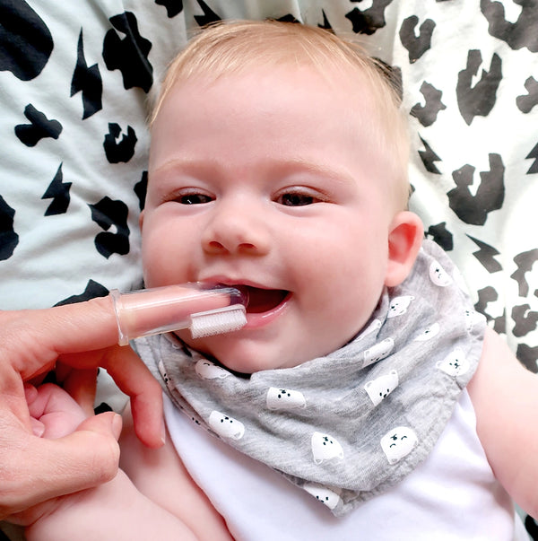 Jack N’ Jill Kids Silicone Finger Brush (2 Pack with Case)