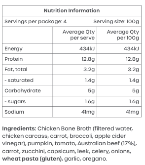 Beef and 7-Vegetable Pasta 400g