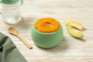 Fish puree in a bowl ready to serve