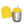Yellow sippy cup with a stainless steel base on a white background