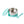 Stainelss Steel bowl with turquoise lid and spoon on a white background
