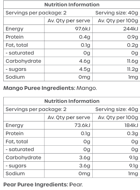 Fruit Variety Pack - 4 Fruit Purees 320g