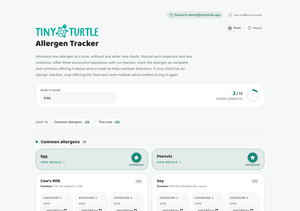 FREE Baby Allergen Tracker