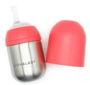 Lion and Lady Stainless Steel Straw Cup (210ML)