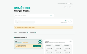 FREE Baby Allergen Tracker