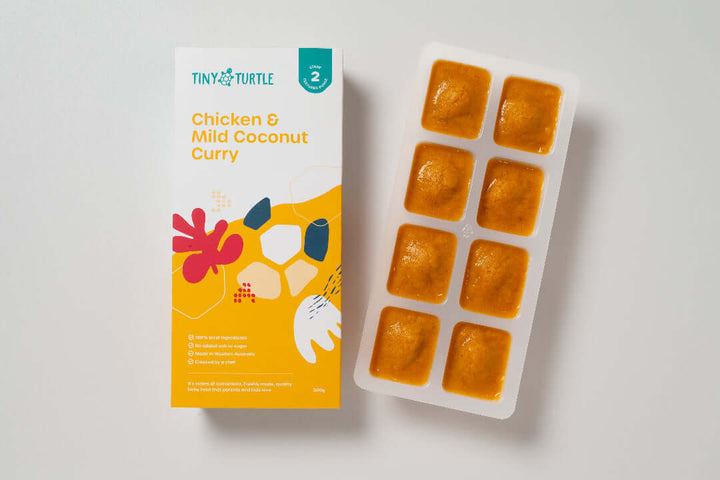 Baby puree containing chicken curry