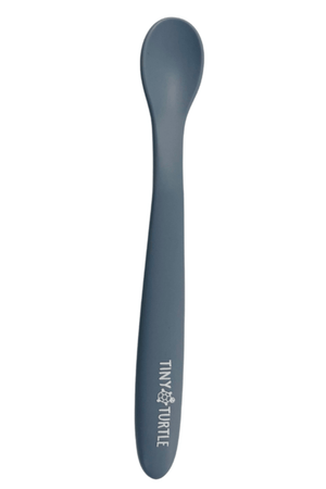 Tiny Turtle Silicone Spoon in soft, food-grade silicone, perfect for babies starting solids.